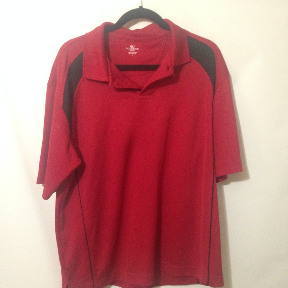 Red Dockers Golf Casual Polo